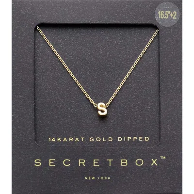 Fashnzfab -s- Secret Box _ 14k Gold Dipped Initial Monogram Pendant Necklace