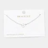Fashnzfab -s- White Gold Dipped Metal Initial Monogram Charm Bracelet Rhodium In Multi