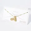 Fashnzfab -t- Gold Dipped Cz Stone Paved Initial Monogram Pendant Necklace In Gold