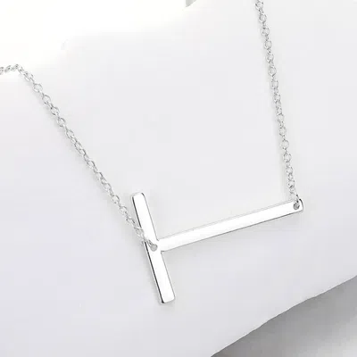Fashnzfab -t- Metal Initial Monogram Pendant Necklace In Multi