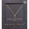 Fashnzfab -t- Secret Box _ 14k Gold Dipped Cz Initial Monogram Pendant Necklace In Gold