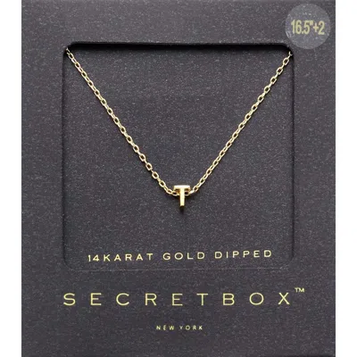 Fashnzfab -t- Secret Box _ 14k Gold Dipped Initial Monogram Pendant Necklace