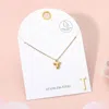 Fashnzfab -t- Stainless Steel Monogram Pendant Necklace - Gold, ~t~ In Multi