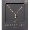 Fashnzfab -v- Secret Box _ 14k Gold Dipped Cz Initial Monogram Pendant Necklace In Gold