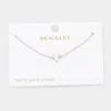 Fashnzfab -v- White Gold Dipped Metal Initial Monogram Charm Bracelet Rhodium In Multi