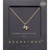 Fashnzfab -w- Secret Box _ 14k Gold Dipped Cz Initial Monogram Pendant Necklace In Multi