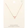 Fashnzfab -y- Gold Dipped Initial Monogram Metal Pendant Necklace In Gold