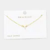 Fashnzfab -y- Gold Dipped Metal Initial Monogram Charm Bracelet Gold In Gold