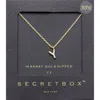 Fashnzfab -y- Secret Box _ 14k Gold Dipped Cz Initial Monogram Pendant Necklace In Gold