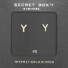 Fashnzfab -y- Secret Box _ 14k Gold Dipped Cz Initial Monogram Stud Earrings - ~y~ In Multi