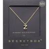 Fashnzfab -z- Secret Box _ 14k Gold Dipped Cz Initial Monogram Pendant Necklace In Gold