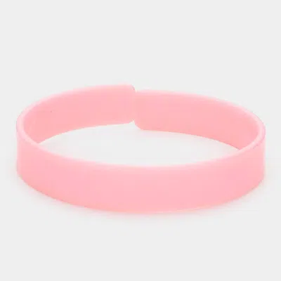 Fashnzfab 0.4" H Celluloid Acetate Adjustable Bracelet In Pink
