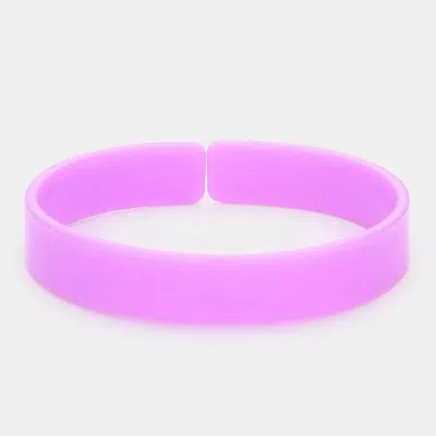 Fashnzfab 0.4" H Celluloid Acetate Adjustable Bracelet In Purple