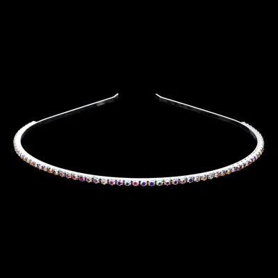 Fashnzfab 1-row Rhinestone Headband In Multi