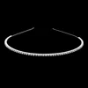 Fashnzfab 1-row Rhinestone Headband In Silver