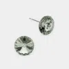 Fashnzfab 10 Mm Round Crystal Stud Earrings In Multi