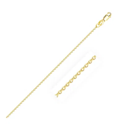 Fashnzfab 10k Yellow Gold Cable Chain (1.10 Mm)