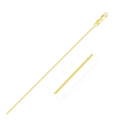 Fashnzfab 10k Yellow Gold Gourmette Chain 1.0mm (1.00 Mm)