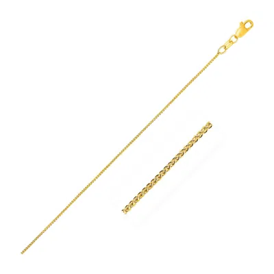 Fashnzfab 10k Yellow Gold Wheat Chain 0.6mm (0.60 Mm)