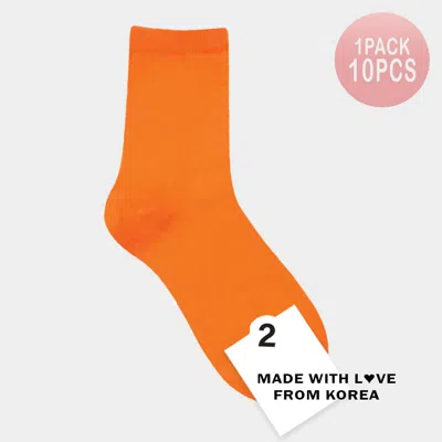 Fashnzfab 10pairs - Solid Socks In Orange