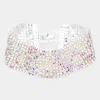 Fashnzfab 10rows Rhinestone Evening Bracelet Ab, Silver In Multi