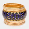 Fashnzfab 11pcs - Multi Layered Bangle Bracelets In Blue