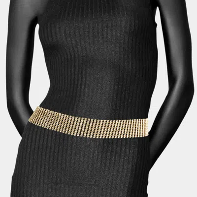 Fashnzfab 11rows Stone Pave Belt In Gold