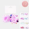 Fashnzfab 12 Set Of 2 - Colorful Pearl Embellished Assorted Spiral Hair Bands In Purple