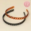 Fashnzfab 12 Set Of 2 - Resin Chain Link Headband Set In Multi