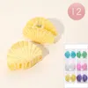 Fashnzfab 12 Set Of 2 - Shell Shaped Hair Claw Clip Set In Yellow