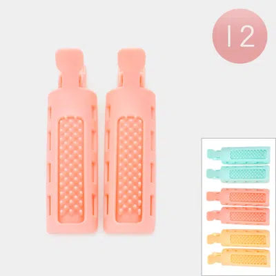 Fashnzfab 12 Set Of 2 - Self Grip Hair Rollers 1.25" X 4.3" In Multi