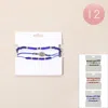 Fashnzfab 12 Set Of 3 - Evil Eye Beaded Multi Layered Bracelets In Blue
