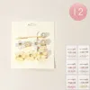Fashnzfab 12 Set Of 3 - Flower Hair Clip Set In Multi