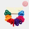 Fashnzfab 12 Set Of 30 - Basic Ponytail Hair Bands - Assorted In Multi
