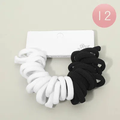 Fashnzfab 12 Set Of 30 - Basic Stretch Hairbands In Black