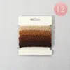 Fashnzfab 12 Set Of 4 - Plain Braided Stretch Hair Bands In Multi