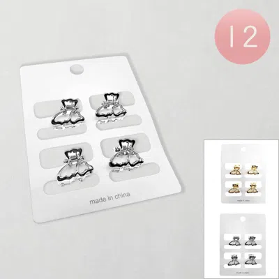 Fashnzfab 12 Set Of 4 - Mini Butterfly Hair Claw Clip Set In Multi