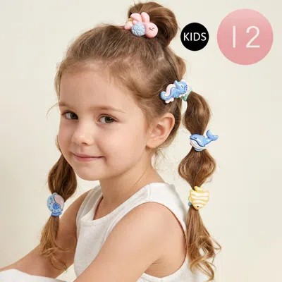 Fashnzfab 12 Set Of 5 - Kids Fish Stretch Hairbands In Multi