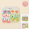 Fashnzfab 12 Set Of 6 - Fruit Stud Earring Set Assorted In Multi