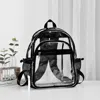 Fashnzfab 12" X 14.5" X 5" Transparent Backpack Bag In Black