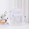 Fashnzfab 12" X 14.5" X 5" Transparent Backpack Bag In White