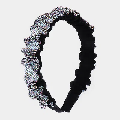 FASHNZFAB 1.25" H BLING PLEATED HEADBAND