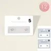 Fashnzfab 12pairs - Stainless Steel 0.5mm Round Stone Stud Earrings In Multi