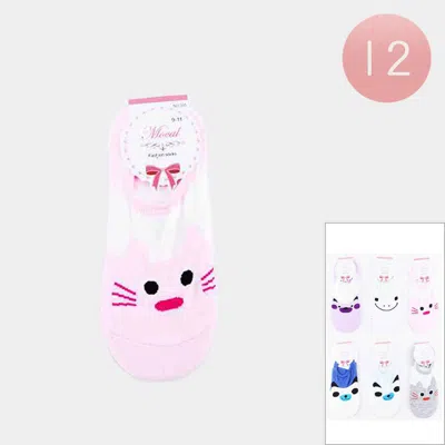 Fashnzfab 12pairs - Panda Bunny Animal Printed Socks In Multi