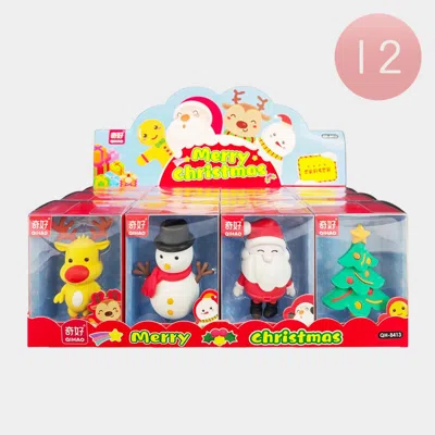 Fashnzfab 12pcs - Christmas Character Figure Eraser Toys