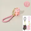 Fashnzfab 12pcs - Cute Dog Braided Loop Keychains / Bag Charms