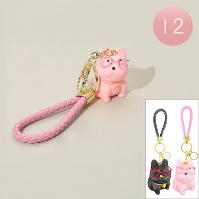 Fashnzfab 12pcs - Cute Dog Braided Loop Keychains / Bag Charms