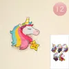 Fashnzfab 12pcs - Elastic Hairbands In Unicorn Character Pouches In Multi