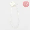 Fashnzfab 12pcs - Faux Pearl Necklace And Earring Set In Multi