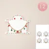 Fashnzfab 12pcs - Festive Christmas Charm Station Necklace Set In Multi